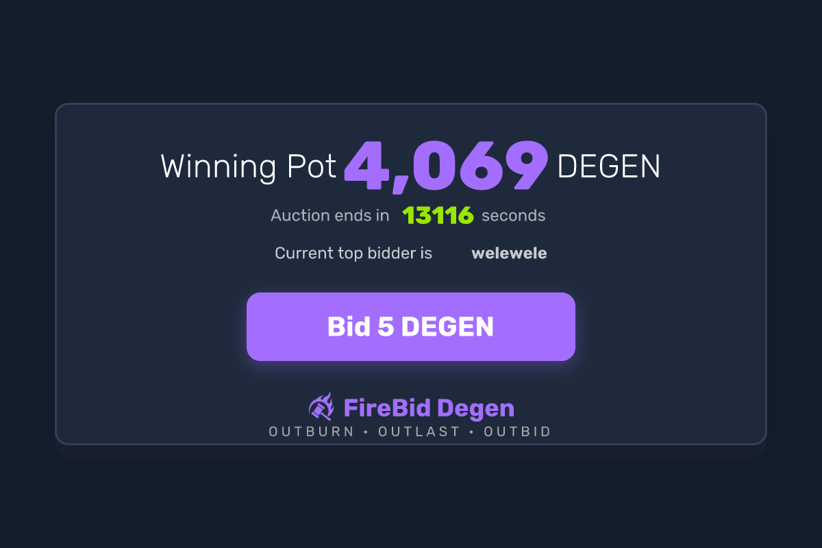 FireBid Degen - Farcaster Mini Apps