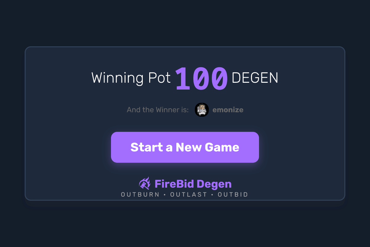FireBid Degen - Farcaster Mini Apps